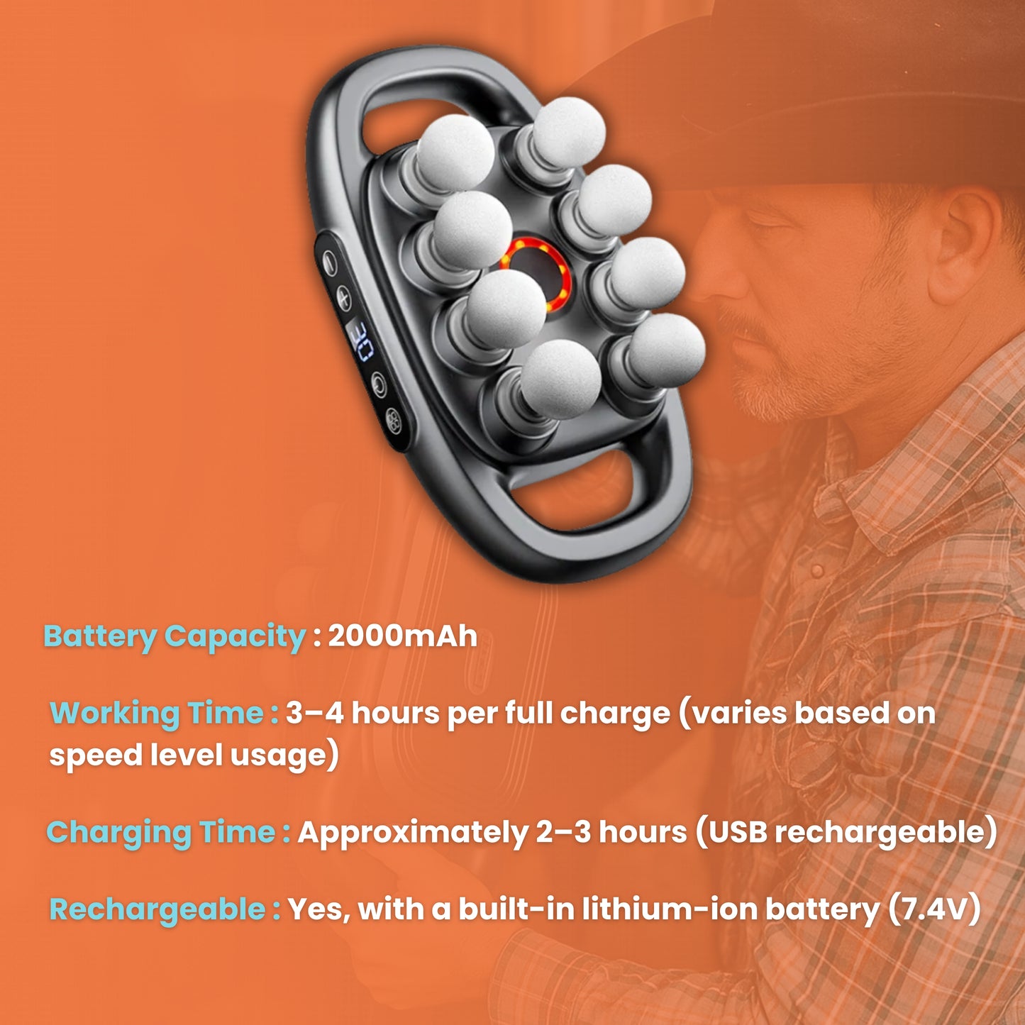 Haulsole™ 8-Head Professional Horse Massage Gun